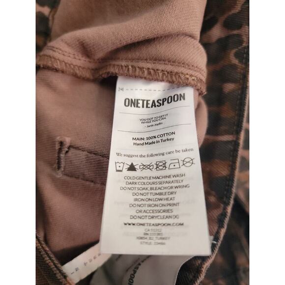 Free People One Teaspoon Printed Sinners Jeans Sz 26 Harem Barrel Leopard Print - Picture 9 of 15